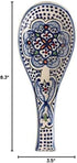 Quadow Spoon Holder/Spoon Rest, Ceramic Blue and White, Hand Crafted Northern African Design