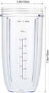 Blender Cups for Nutribullet, 32OZ Cup with Flip Top Lid, Compatible with 600W and 900W Blenders, 2 Pcs