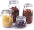 Lokusel 2 10 Oz/300ml Pcs PET Plastic Storage Jars with Airtight Hinged Lids,Durable Clear Wide Mouth canning Jars