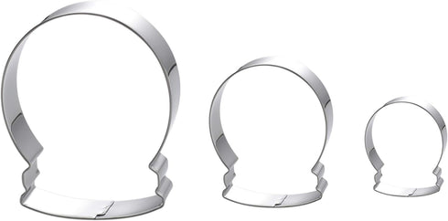 Christmas Winter Snow Globe Cookie Cutter Set, 3 Pieces in Graduated Size, Stainless Steel