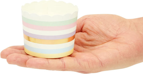 Sparkle and Bash 50-Pack Pastel Cupcake Liners, Large Paper Baking Cups for Birthdays, Bake Sales