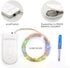 Fairy Lights Micro Silver Wire String Lights, 20 LEDs, 6.6Ft/2Meter, CR2032 Battery Operated (Multi-Colour, 6 Pack)