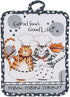 4 Piece Happy Cat Kitchen Set - 2 Terry Towels, Oven Mitt, Potholder