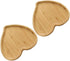 PRETYZOOM Heart Shaped Cutting Board, 2pcs Bamboo Serving Board for Valentines Day Cheese Platter Tray