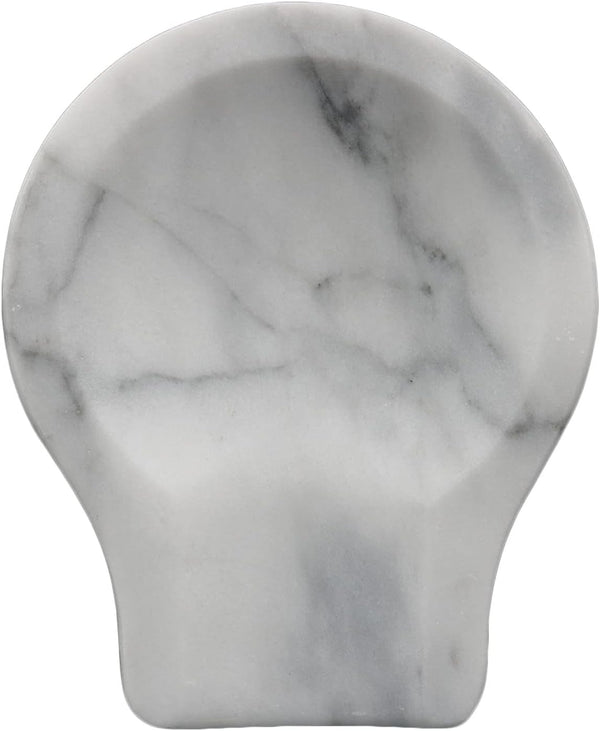 Marble Spoon Rest for Kitchen Counter, Cooking Utensil Holder for Stove Top, Non-Slip Silicone Feet, 1 Pack
