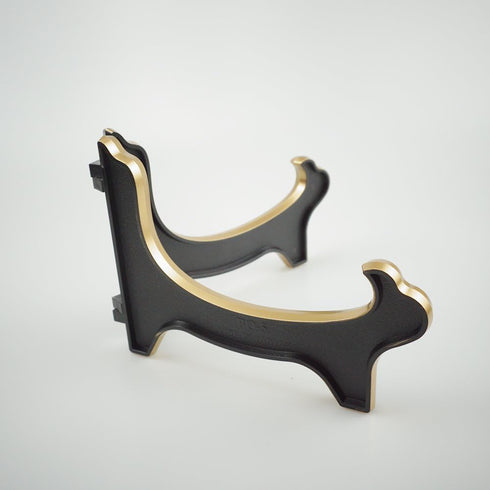 Artliving Large Deep Bowl Display Stand Easel, Black Gold Stands for Platters and Deep Dishes