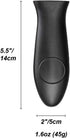 6Pcs Silicone Pot Pan Handle Sleeve, Heat Resistant Covers for Skillets, Pots, Dishwasher Safe (Black)