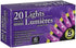 Greenbrier International 20 Count 5 Purple Halloween Mini Lights with Black Wire feet