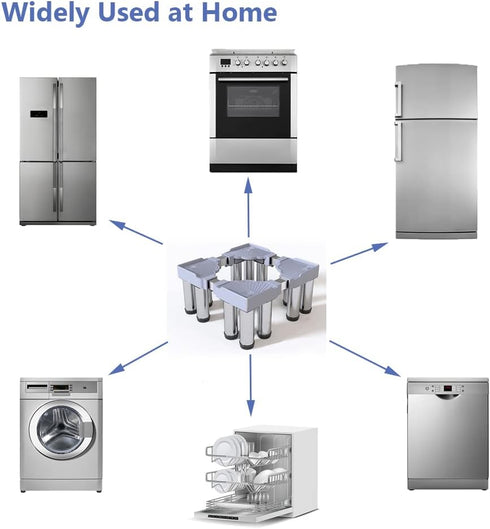 Washer and Dryer Stands, 12 Feet Adjustable Appliance Base for Washing Machine Dryers Refrigerator, Height 20cm