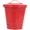 POPETPOP Galvanized Trash Can with Lid, Mini Desktop Wastebasket, Metal Utility Pail for Kitchen Countertop
