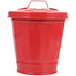 POPETPOP Galvanized Trash Can with Lid, Mini Desktop Wastebasket, Metal Utility Pail for Kitchen Countertop