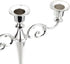 OwnMy 3 Arms Metal Candelabra, Silver Elegant Candle Holder for Wedding Dining Table Christmas Party Home Decoration