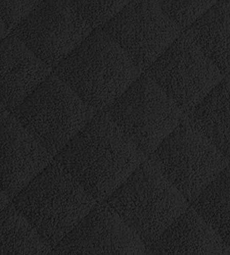 DII Basic Terry Collection Quilted Potholder, 100% Cotton, Black, 3 Piece