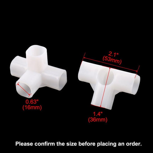 16mm 4 15 uxcell Shoe Rack Accessories Connectors, Inner Diameter for Repair Assembled Wardrobe Way, Replacement