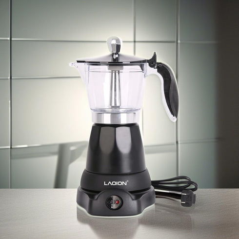 6 3cup LAOION Cuban Coffee Maker, or Electric Espresso Coffee Maker, Portable Cafeteras Electricas Modernas, Electric