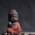 Leopard White Ceramic Cute Monk Figurine (01)