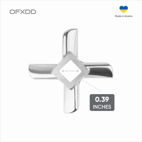 Replacement Meat Grinder Blade - Size #8, Universal Stainless Steel Blades for Meat Grinders - Grinding Accessories