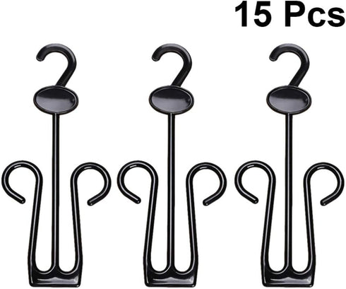 LIOOBO 15PCS Closet Shoe Display Hook Shoes Hanger Organizer Drying Rack Plastic Sneaker Holder Storage for Organizing