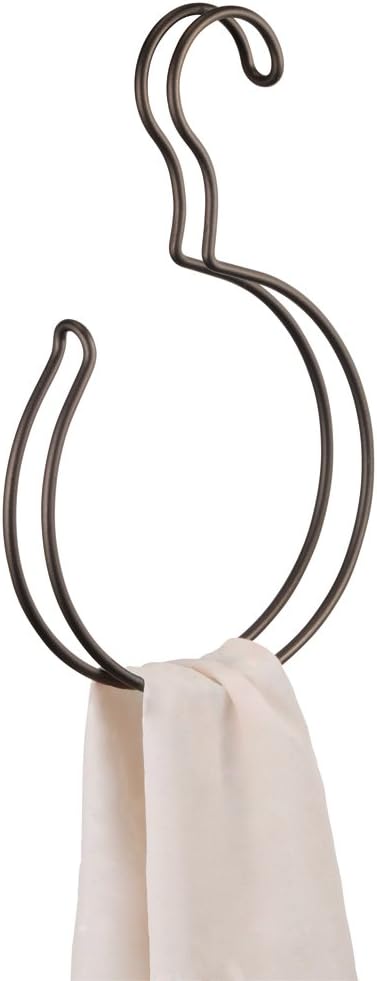 iDesign Classico Over the Rod Closet Accessory Organizer for Scarves, Pashminas, Handbags, Loop, Bronze