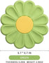 Daisy Trivet for Hot Pots and Dishes, 6.7 Inch Round Flexible Silicone Hot Pads, Heat Resistant Mat