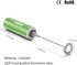 Electric Milk Frother Handheld, Travel Coffee Drink Mixer, Batteries Included, 304 Stainless Steel Whisk, Egg-Grass