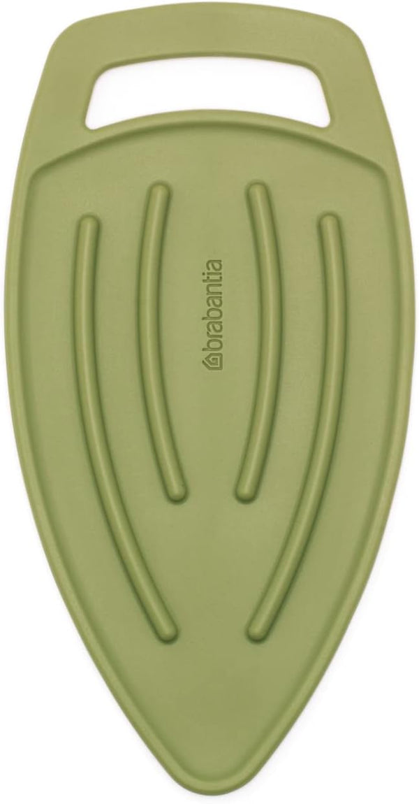 Brabantia Silicone Heat-Resistant Steam Iron Parking Pad (Calm Green) - Protective Rest Holder for Hot Iron, Ironing