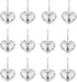 Actpe Decorative Crystal Heart Shape Shower Curtain Hooks, Pack of 12 Rust Resistant Bling Holders