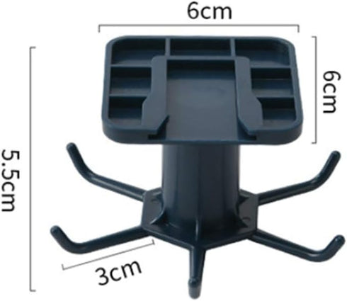 2PCS 360 Rotation Under Cabinet Hooks - Nail Free Adhesive Kitchen Utensils Hanging Hooks for Utensils, Tools, Towel,
