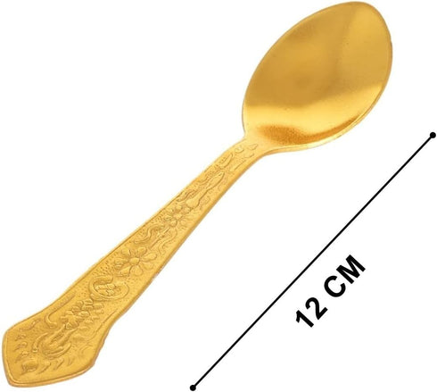 NOBILITY Gold & Silver Plated Bowl Spoon Set, Dessert Serving Sets for Wedding Gifts
