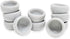 " Inch Diameter White Round Ceramic Sauce Bowls, Set of 10 Pieces Miniature Tableware