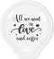 Littlefa Funny Coffee Quote Black Sign - All We Need is Love And Coffee Ceramic Coffee Spoon Holder - Coffee Station