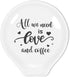 Littlefa Funny Coffee Quote Black Sign - All We Need is Love And Coffee Ceramic Coffee Spoon Holder - Coffee Station