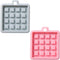 2-Pack Silicone Waffle Mold, Muffin Pans, Waffle Maker Baking Tray, Blue & Pink (Square: 3.3x3.3x0.4 inch)