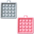 2-Pack Silicone Waffle Mold, Muffin Pans, Waffle Maker Baking Tray, Blue & Pink (Square: 3.3x3.3x0.4 inch)