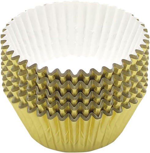 Standard Gold Foil Cupcake Liners, 100-Count Muffin Baking Cups for Party and More
