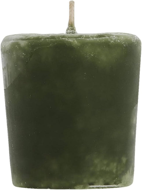 Aroma Naturals Votive Candles, Essential Oil with Juniper Spruce and Basil, Evergreen Holiday, 6 Count