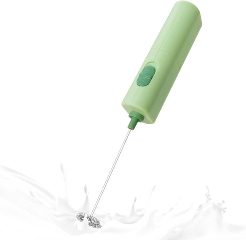 Portable Coffee Frother by ELMWAY, Battery Operated Electric Whisk, Mini Milk Frother Handled for Coffee, Latte, Matcha
