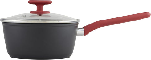GoodCook ProEase Nonstick Sauce Pan with Lid, 2 Quart, Black