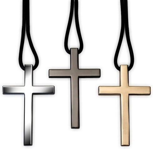 Cross Hanging Ornaments for Car Rear View Mirror, Metal Car Charm Pendant Decoration for Car, Truck, Home Decor (Silver)