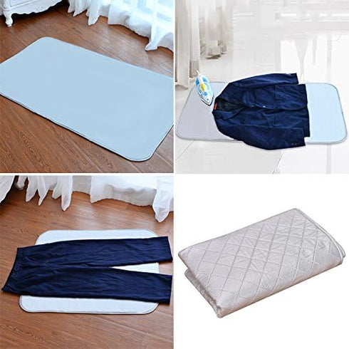 TINTON LIFE Sides(27.55" 31.5") Foldable Ironing Mat Blanket Pad for Table Heat Resistant Double x