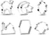 Aprildecember Ramadan and Eid Cookie Cutter Set of 7 - Includes Mosque, Lantern, Moon, Star, Kaba, Sheep Head, Camel