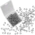 FEBSNOW 250pcs 0.55 Inch Mini S Hooks - Ornament Connectors for DIY Crafts with Storage Box