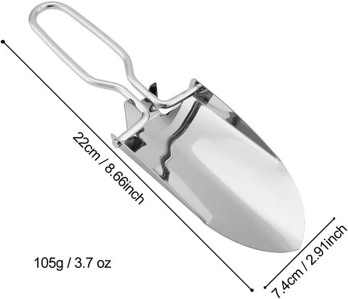 YamaziHD Lightweight Mini Shovels, Stainless Steel Foldable Garden Trowel, Handy Camping Shovel for Gardening and Potting Folding Tool by JOMIHONEY