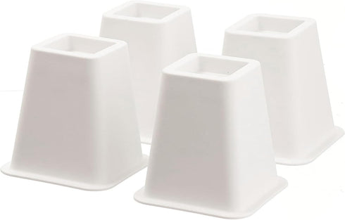 HOME IT 5 to 6-inch Super Quality Black Bed Risers - 4-Pack for Under Bed Storage