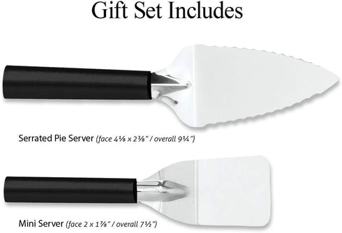 RADA Cutlery 2-Piece Pie and Mini Dessert Server Set, Black Handle