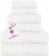 CASA COPENHAGEN Ecstatic 6Pcs 100% Egyptian Cotton Large Designer Towels Gift Set-