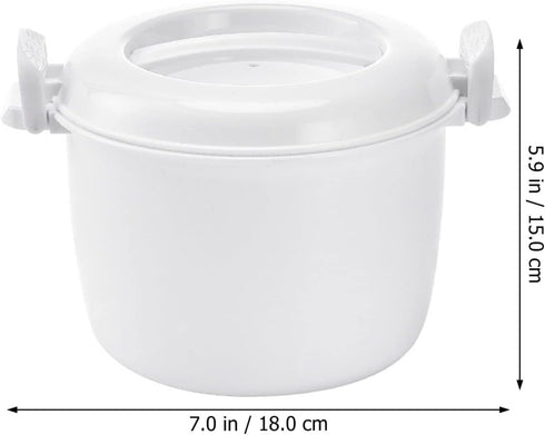 BESTOYARD Microwave Rice Cooker, Mini Portable Steamer for Cooking Soup, Rice, Chicken, Pasta