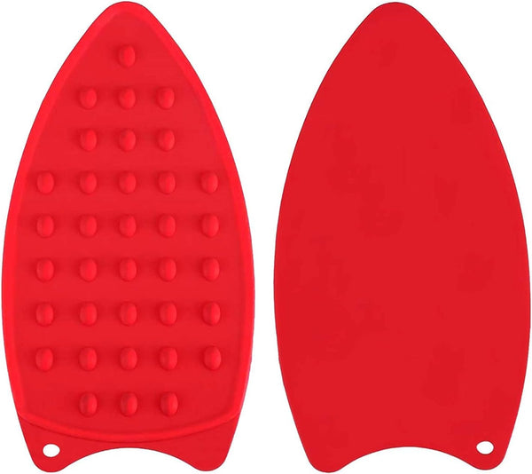 Pack of 2 Assorted Color Multi-function Heat Resistant Silicone Mat, Rest Pad for Ironing Board Steamer Iron