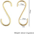 10 Pieces Multipurpose Brass S Shaped Hooks for Coat, Clothes, Kitchen Pot, and Pan Storage