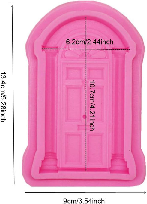 Luckycivia 2 Pack Door Window Silicone Mold, Baking Mold for Frame Cakes, Fondant Decorating, Chocolate Candy